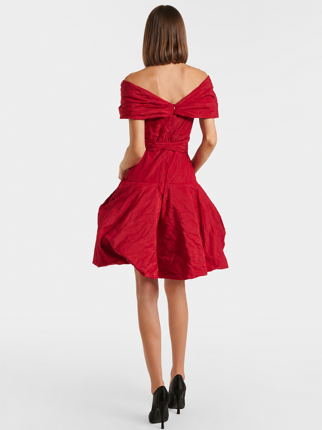 Off Shoulder Bow Mini Dress