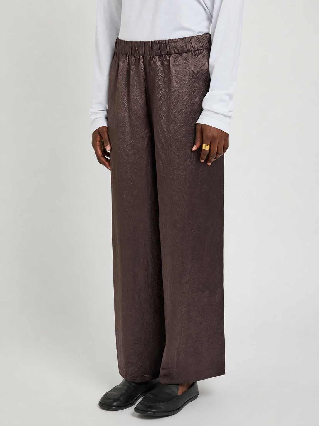 Textured Wide Leg Pants