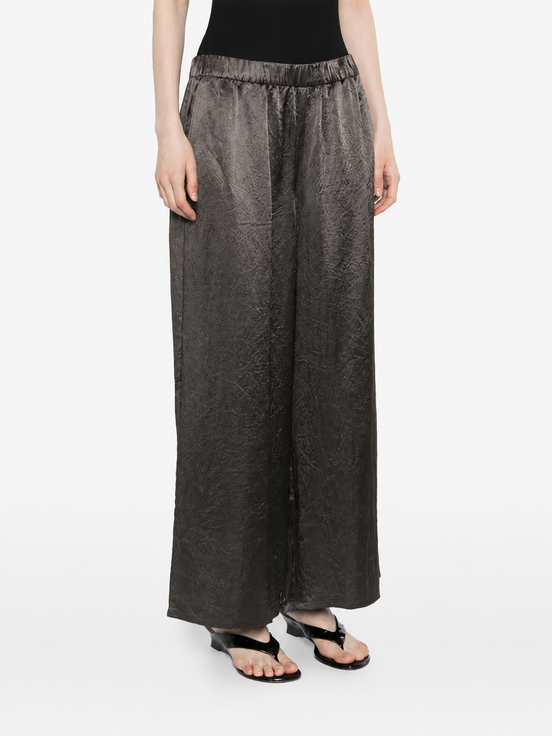Textured Wide Leg Pants