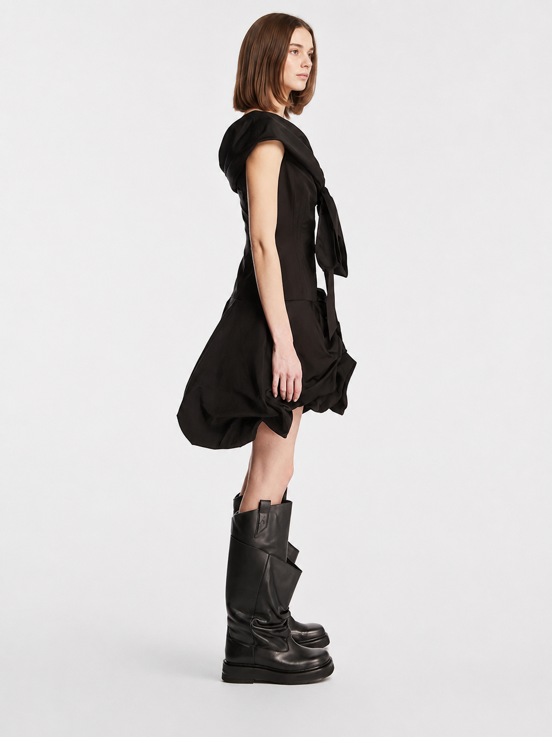 Off Shoulder Bow Mini Dress