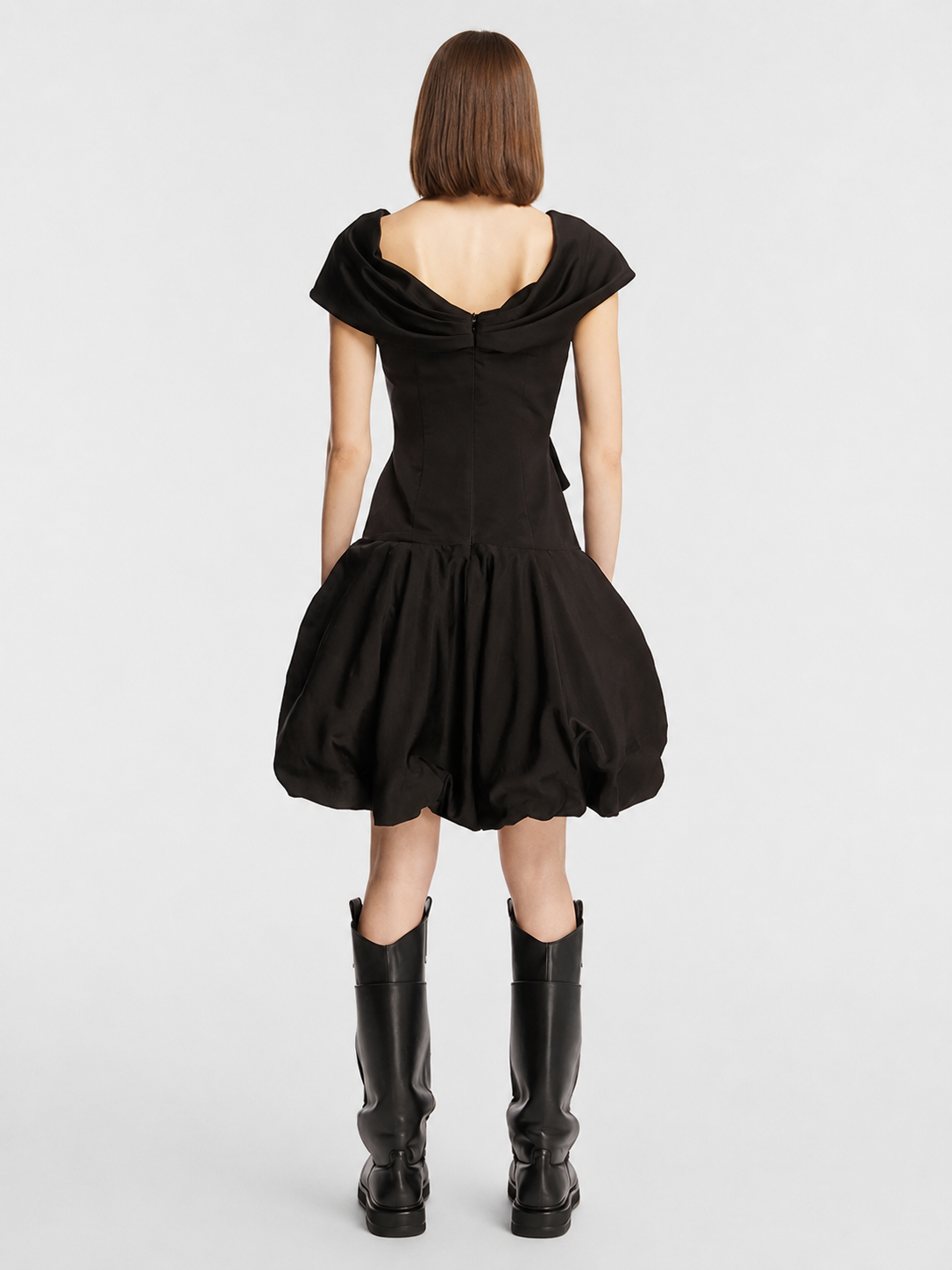 Off Shoulder Bow Mini Dress